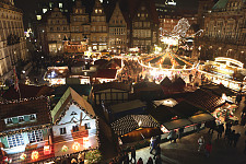 Bremer Weihnachtsmarkt bei Nacht 