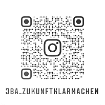 Schwarz-weißer QR-Code zum Instagramprofil der JBA