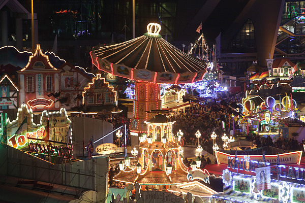 Foto Bremer Freimarkt bei Nacht