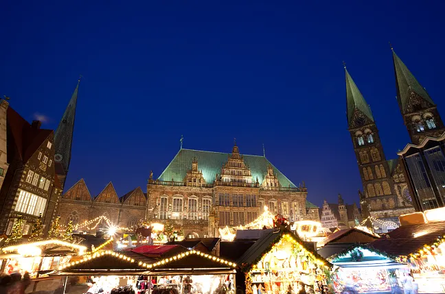 Der Bremer Weihnachtsmarkt auf dem Marktplatz 